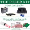 MrCarbon Super Casino Game Set: 6 Deck Shuffler+360pcs Chips+8 Poker Cards+Card Shoe+Chip Rake+Felt+Accessories, Blackjack Set & Texas Holdem Complete Kit, Poker Night Kit for Casino Party Gift view 3