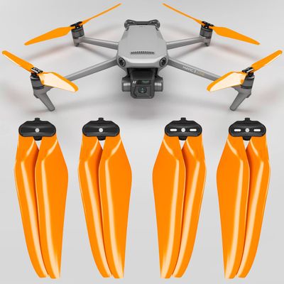 Master Airscrew Stealth Propellers for DJI Mavic 3 & Mavic 3 Pro/Cine/Enterprise/Classic/3T/3M - Orange, 4 pcs