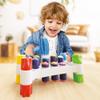 Quercetti: Hammer Peggy - Classic Peg Pounding Bench Toy, Interactive & Colorful, Raise & Lower The Sturdy Board, Cause-Effect Play, Toddler-Kid 18mo+ view 3