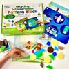 hand2mind Recycling and Conservation Pattern Block Puzzle Set, Tangram Puzzle, Geometric Shapes for Kids, Pattern Blocks Cards, Pattern Play, Toddler Battern Blocks, Kindergarten Learning Activities view 3