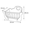Lissi Wooden Baby Doll Cradle, Multicolor view 4