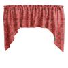 Zen Creative Designs Small Flowers Allover Print Swag Cotton Window Valance Home Dcor Bedroom Nursery Kitchen Window (Red Background) view 1