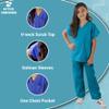 ACTIVE UNIFORMS Kids Scrubs Set Super Soft Children Scrub Set Kids Doctor Dress up (4, Teal) view 3
