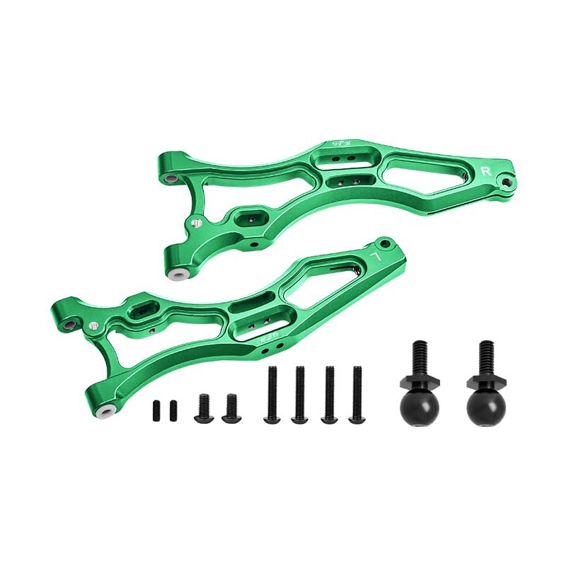 12pc Set Aluminum Front Lower Arms ARRMA 1/7 Fireteam Tactical Unit 6S BLX-ARA7618 RC Cars by GPM (Green)