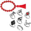 VNYIGDJS Hu Tao Rings Anime Hu Tao Cosplay Bracelet Rings Set, Adjustable Accessories view 1