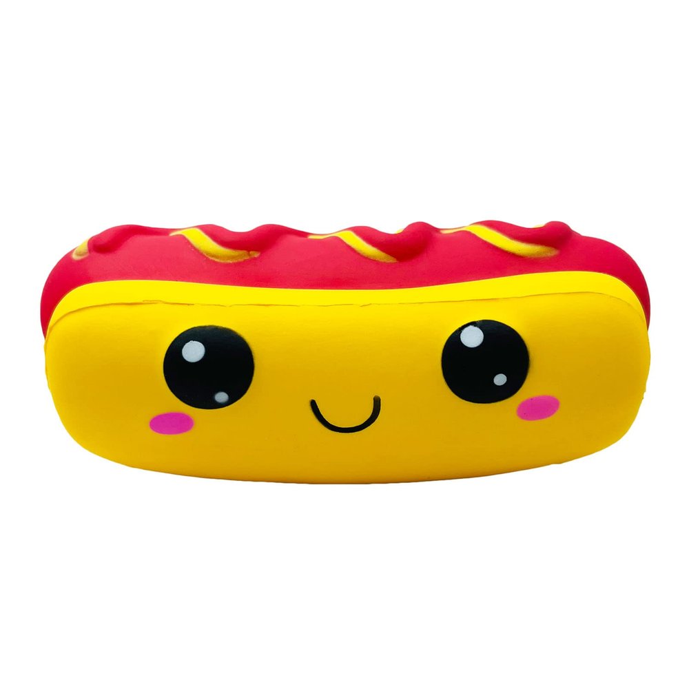 funnysquee Slow Rising Hot Dog Squishies Toy for Kids Birthday Gift,Cute Simulation Food Stress Relief Squishys Squishi Squeeze Toys