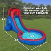Sunny & Fun Inflatable Single Ring Water Slide Park  Heavy-Duty for Outdoor Fun - Climbing Wall, Slide & Deep Pool  Easy to Set Up & Inflate with Included Air Pump & Carrying Case view 2