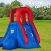 Sunny & Fun Inflatable Single Ring Water Slide Park  Heavy-Duty for Outdoor Fun - Climbing Wall, Slide & Deep Pool  Easy to Set Up & Inflate with Included Air Pump & Carrying Case view 3