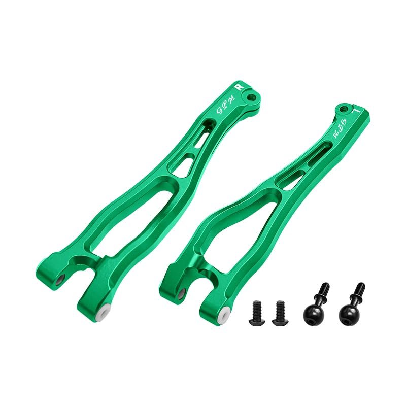 6pc Set Upgrades Aluminum Front Upper Arms ARRMA 1/7 Fireteam Tactical Unit 6S BLX-ARA7618 RC Cars by GPM (Green)