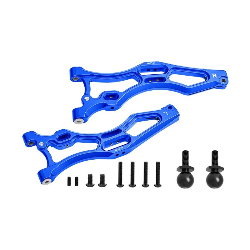 12pc Set Aluminum Front Lower Arms ARRMA 1/7 Fireteam Tactical Unit 6S BLX-ARA7618 RC Cars by GPM (Blue)