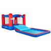 Sunny & Fun Slide N Splash Bounce House Inflatable Water Slide Park  Heavy-Duty for Outdoor Fun, Wide Slide & Splash Pool view 1