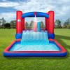 Sunny & Fun Slide N Splash Bounce House Inflatable Water Slide Park  Heavy-Duty for Outdoor Fun, Wide Slide & Splash Pool view 3