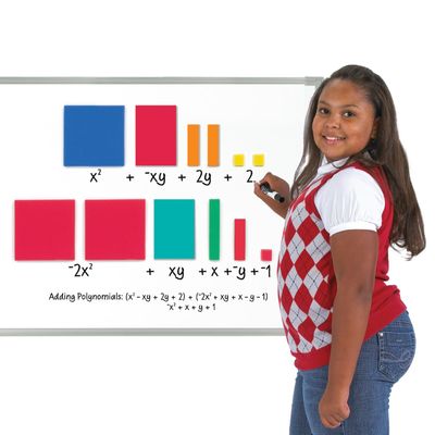 EAI Education Jumbo Magnetic Algebra Tiles - Combination Set of 54