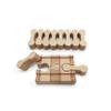 11 Pcs Deluxe Wooden Dog Bone Track Connector Pack - Train Connector Pieces Compatible with All Wooden Train Track Sets - Track Accessories view 1