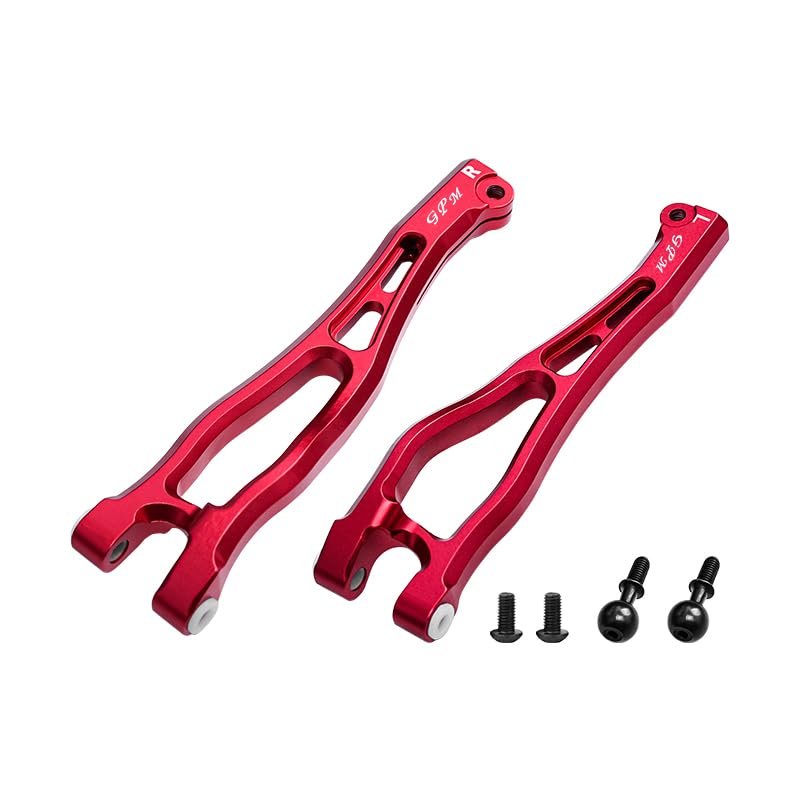 6pc Set Upgrades Aluminum Front Upper Arms ARRMA 1/7 Fireteam Tactical Unit 6S BLX-ARA7618 RC Cars by GPM (red)