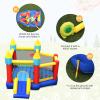 HONEY JOY Inflatable Bounce House, Blow up Moon Bounce for Kids w/Slide, Giant Jumpy Area, Ocean Ball Pit, Basketball Rim, Stakes, Jumping Bouncy Castle for Indoor Outdoor (with 480W Blower) view 3