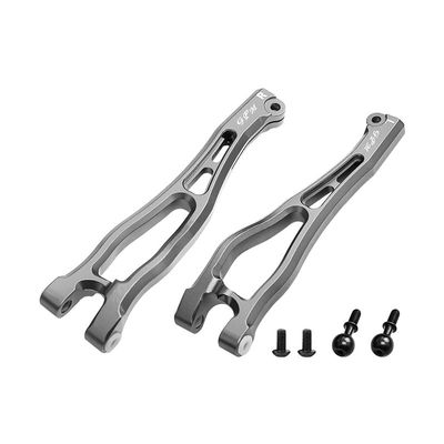 6pc Set Upgrades Aluminum Front Upper Arms ARRMA 1/7 Fireteam Tactical Unit 6S BLX-ARA7618 RC Cars by GPM (Gray)