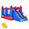 Sunny & Fun Inflatable Bouncy Castle with Dual Slide  Heavy-Duty for Outdoor Fun - Climbing Wall, Slides, Bounce House  Easy to Set Up & Inflate with Included Air Pump & Carrying Case view 1