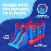Sunny & Fun Inflatable Bouncy Castle with Dual Slide  Heavy-Duty for Outdoor Fun - Climbing Wall, Slides, Bounce House  Easy to Set Up & Inflate with Included Air Pump & Carrying Case view 2