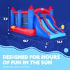 Sunny & Fun Inflatable Bouncy Castle with Dual Slide  Heavy-Duty for Outdoor Fun - Climbing Wall, Slides, Bounce House  Easy to Set Up & Inflate with Included Air Pump & Carrying Case view 3