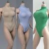 1/6 Scale Female Figure Clothes,Girl Bodysuit Zipper Jumpsuit Clothing for 12inch PH TBL Seamless Action Figure Body (Light Blue) view 2