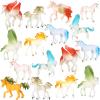 Charniol 16 Pcs Unicorn Figurine Set Includes 12 Pcs Mini Unicorn Figures Figurines Small Plastic 4 Horse Figures for Birthday Christmas Supplies view 1