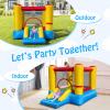 HONEY JOY Inflatable Bounce House, Blow up Moon Bounce for Kids w/Slide, Giant Jumpy Area, Stakes, Carry Bag, Toddler Indoor Outdoor Jumping Bouncy Castle for Backyard Playground (Without Blower) view 3