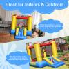 HONEY JOY Inflatable Bounce House, Blow up Moon Bounce for Kids w/Slide, Giant Jumpy Area, Stakes, Carry Bag, Toddler Indoor Outdoor Jumping Bouncy Castle for Backyard Playground (with 480W Blower) view 4