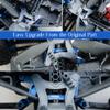 OGUNKE RC Aluminum Alloy Steering Bellcrank and Steering Link for 1/10 Arrma Senton 4X4 Granite 4X4 Typhon 4X4 Kraton 4X4 (Blue) view 2