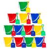 Holady 12 Pack 5'' Inch Sand Beach Buckets Pail with Beach Shovels,Sand Bucket Water Bucket for Beach Fun Great Summer Party Accessory view 1