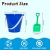 Holady 12 Pack 5'' Inch Sand Beach Buckets Pail with Beach Shovels,Sand Bucket Water Bucket for Beach Fun Great Summer Party Accessory view 3