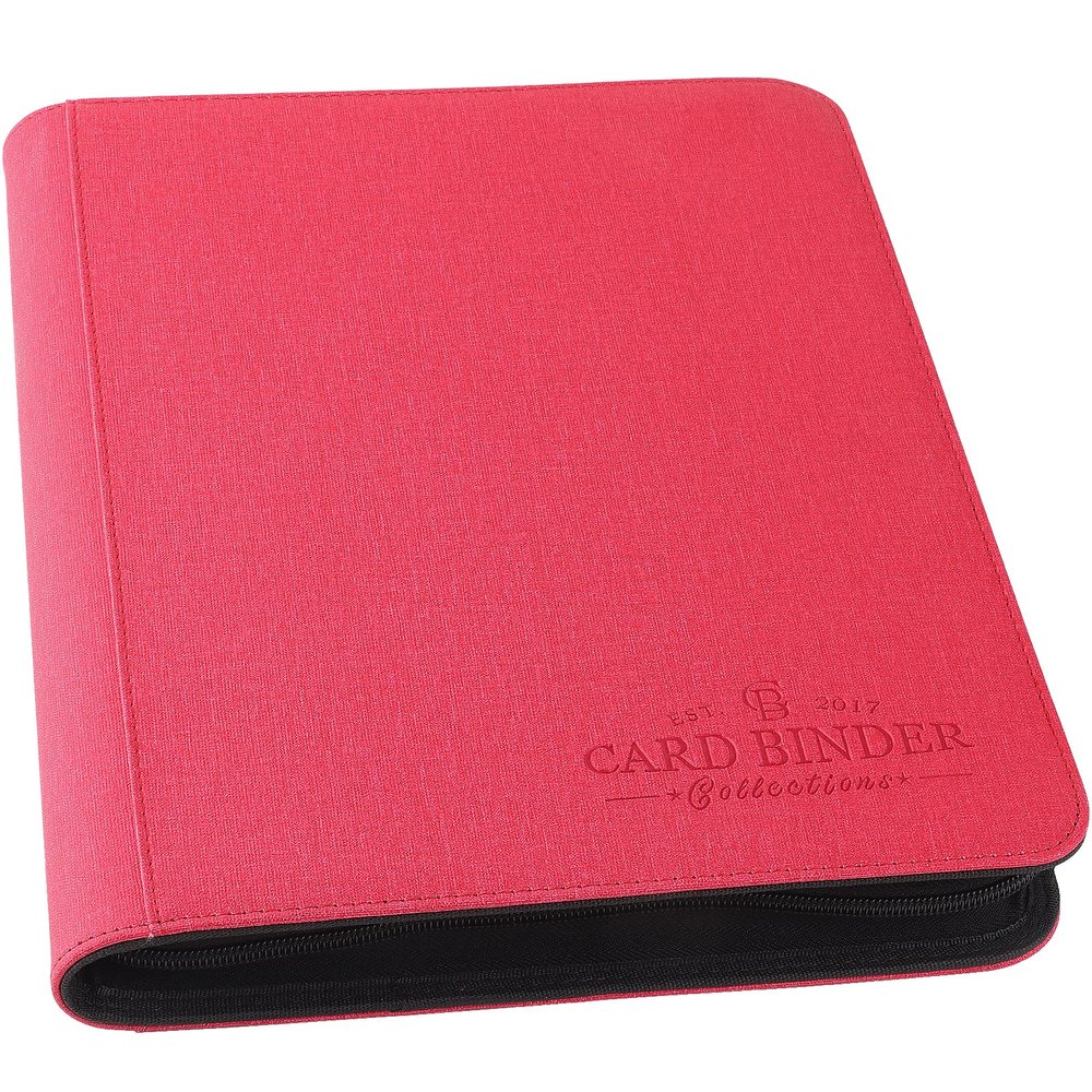 Foalgo Trading Card Binder, Card Collection Binder Album Folder with 540 Side Loading Pockets, 9 Pocket Trading Card Album Folder for TGC,MTG, Baseball Cards, Yugioh(Red)