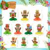 10 PCS Hawaiian Party Decorations Tiki Table Centerpieces Luau Party Decor Tropical Birthday Party Supplies Hawaii Table Topper Aloha Honeycomb Centerpieces for Summer Beach Party Favor view 3