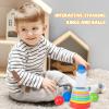 Montessori Interactive Stacking Rings and Balls for Babies 6-12 Months - Clear Tube Fun view 2