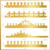 MGZTTHW Gold Paper Crown Set for Kids, DIY Crown Kit with Jewels Gem Number Letter Stickers for Birthday Party Decor and Craft Projects, 15 Pcs Adjustable Crown Hats in 5 Styles view 4
