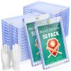 50ct Magnetic Card Holder for Trading Cards, 35pt Ultra Clear Baseball Card Holder, Hard Plastic Protectors for Sports and Game Cards view 1