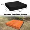StorMaster Square 4x4 Sandbox Cover for 47x47in Kids Large Wooden Sand Box Waterproof Sandpit Pool Cover with Drawstring view 2