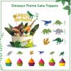 2nd Birthday Dinosaur Decorations - Rex Happy Birthday Banner, Cake & Cupcake Toppers, Green view 3