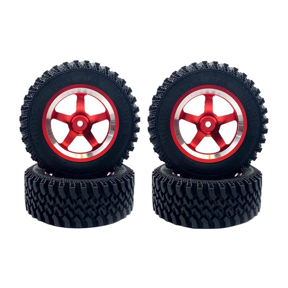 Replacement Part For RC Wheels And Tires For MN86 MN86K MN86KS 1/12 Off-Road RC Crawler Truck - (Color: Red)