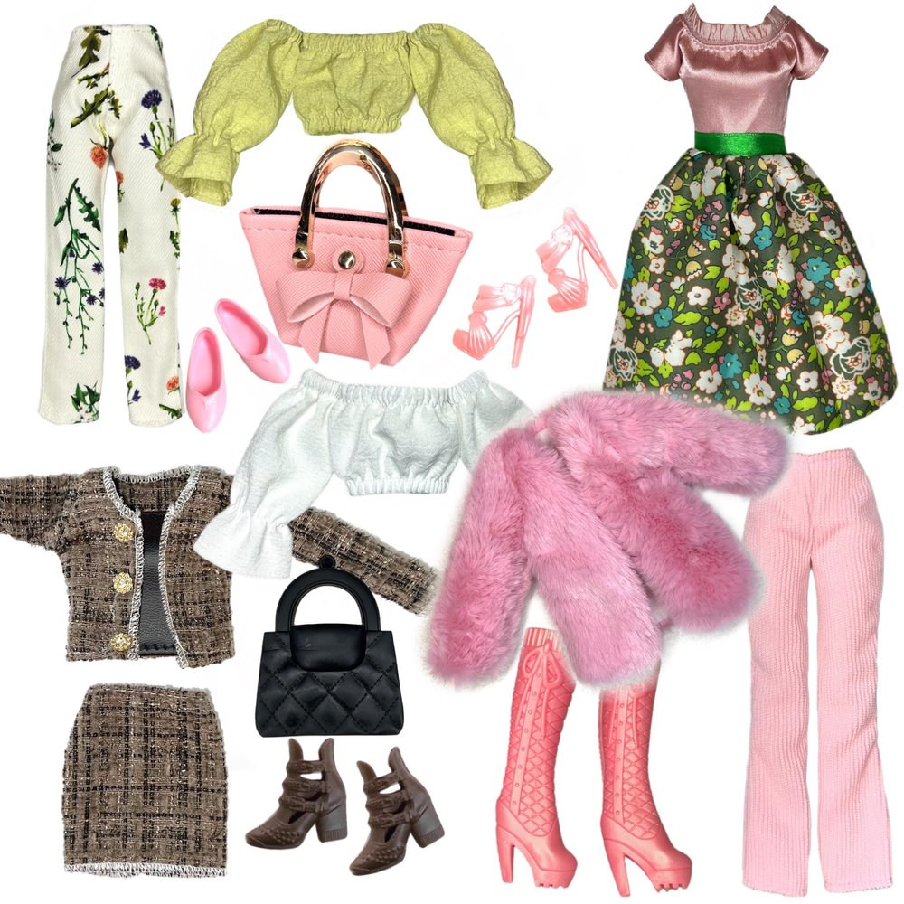 Eledoll Clothes Deluxe Fashion Pack for 11.5 inch - 12 inch Fashion Doll Four Seasons Antheia Set