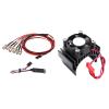 Replacement Part For 2 Set RC Car Part: 1 Set Heatsink Motor 540 550 With Fan Black & 1 Set 6 LED Light Kit With 3CH Lamp Control Panel - (Color:) view 1