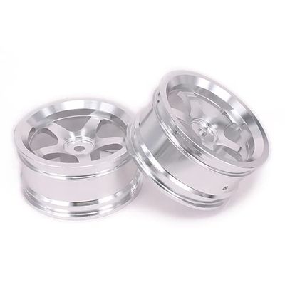 Replacement Part For 2PCS 5 Spoke Wheel Rim W/o Tire For Rc 1/10 On-Road Racing Crawler Redcat CNC Drifting - (Color: Silver)