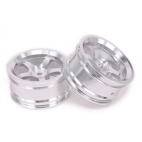 Replacement Part For 2PCS 5 Spoke Wheel Rim W/o Tire For Rc 1/10 On-Road Racing Crawler Redcat CNC Drifting - (Color: Silver)