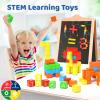 Hiwawind Magnetic Blocks 30pcs, Toddler Toys for Boys and Girls,Large 1.18 Inch Magnet Building Toys,Creative STEM Montessori Sensory Toys, Magnet Toys for Kids Age 3 4 5 6 7 8 Year Old view 4