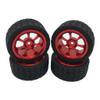 Replacement Part For Pack Of 4 Tires Wheel Rims Set Fits 144001 1:14 A959 A969 RC 67x27mm - (Color: Silver) view 3