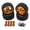 Replacement Part For 4Pcs 12mm Hub Wheel Rim Tires Tyre For RC Te Control Car - (Color: Silver) view 3