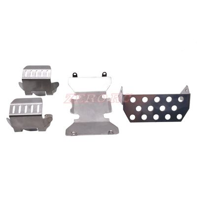 Replacement Part For Stainless Steel Front Bumper Lower + + Gearbox Mount Skid Plate Set For 1/10 RC Crawler SCX10 II 9004