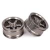 Replacement Part For 2PCS 5 Spoke Wheel Rim W/o Tire For Rc 1/10 On-Road Racing Crawler Redcat CNC Drifting - (Color: Titanium) view 1