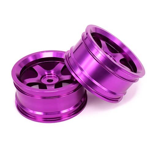 Replacement Part For 2PCS 5 Spoke Wheel Rim W/o Tire For Rc 1/10 On-Road Racing Crawler Redcat CNC Drifting - (Color: Purple)