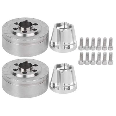 Replacement Part For 2Pcs Wheel Rim Counterweight Set Fit For SCX10II 90046 90047 1/10 RC Car Spare Parts Wheel Rim Set - (Color: Silver)